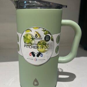 Refreshed Stainless Steel Insulated Pitcher With Lid - 67oz Insulated Dlb Walled